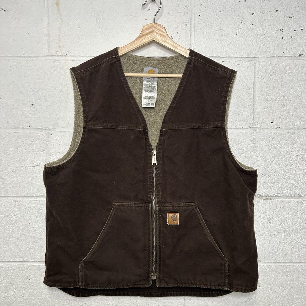 Carhartt Sherpa-Lined Rugged Vest “Dark Brown” V26 DKB